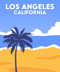 Fototapeta premium los angeles california with blue skies and beautiful beach views