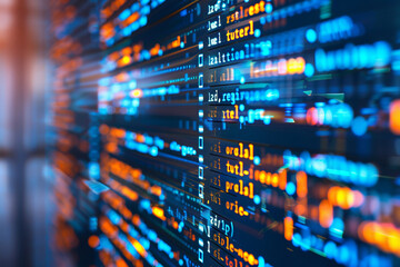 Programming code abstract technology coding computer software technology program web abstract datum cyberspace background.