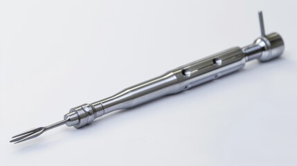 a bone drill used in orthopedics, isolated on white.