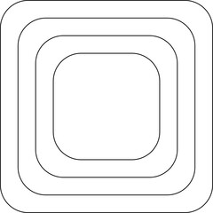 Rounded square line frame dynamic blend. Technology element