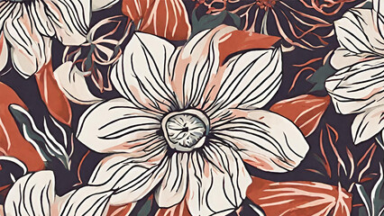 Vibrant Blooms: Abstract Floral Artwork in Contemporary Style