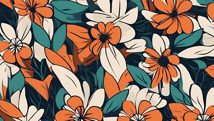 Vibrant Blooms: Abstract Floral Artwork in Contemporary Style