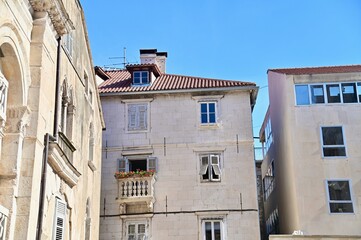 Naklejka premium Historic Building of Diocletian's Palace in Split Old City Center, Croatia