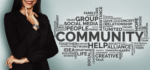 Human Resources Recruitment and People Networking Concept. Modern graphic interface showing...