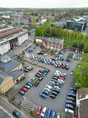 Aerial View of Historical Canterbury City Centre, Kent, England, Great Britain. April 20th, 2024