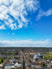 Aerial View of Historical Canterbury City Centre, Kent, England, Great Britain. April 20th, 2024