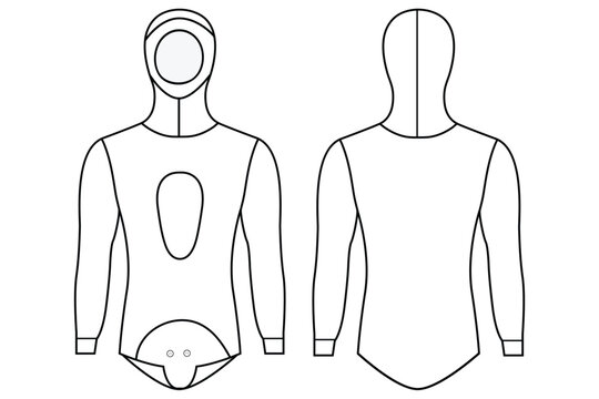 Nataly Osmann Camo Spearfishing Wetsuits Men mockup vector design