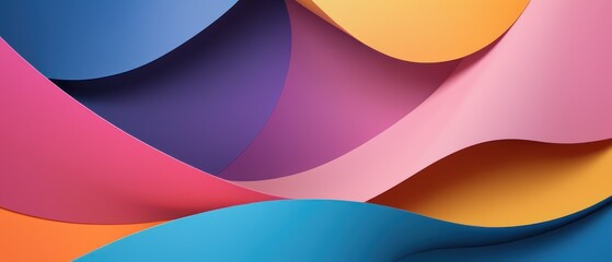 A colorful, abstract painting with a rainbow of colors