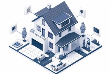 Watchful cameras with radio transmission safeguard urban homes through secure network defenses and broadband wireless communication, emphasizing remote access control.