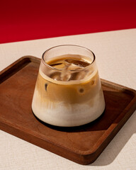 coffee concoction containing milk and palm sugar
