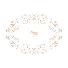 Vector luxury decorative golden vintage frames and borders. retro ornamental frame art and flower isolated floral background
