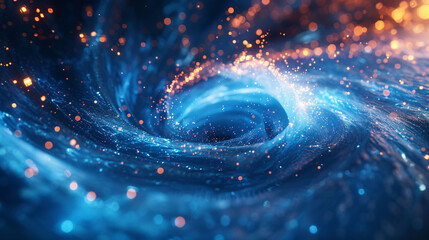 Abstract blue background template digital product material background, business scene illustration with gradient blue background