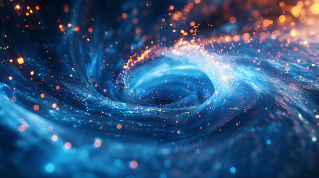 Abstract blue background template digital product material background, business scene illustration with gradient blue background