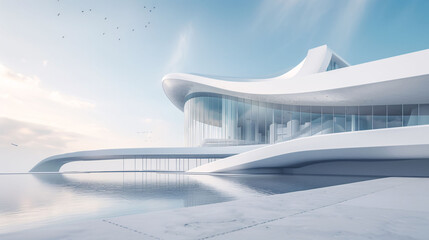 Future city skyline future city concept creative illustration