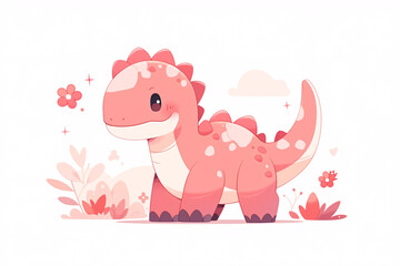 Fototapeta premium Cute dinosaur illustration, children education concept illustration