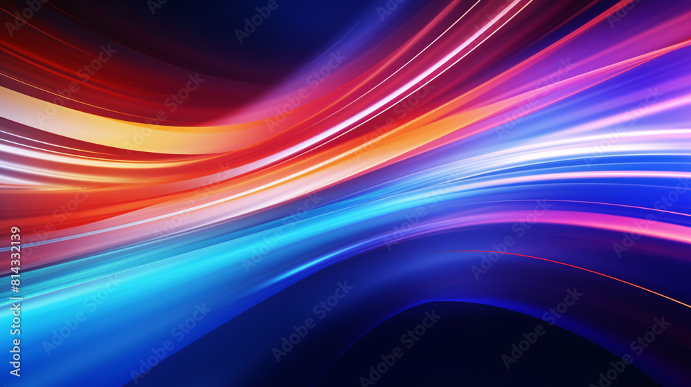 Wall mural abstract three-dimensional glowing curve background, abstract graphic poster ppt background