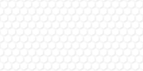 White and grey hexagon background. Realistic abstract honeycomb background. Abstract design element with geometric background of hexagons shape pattern. Vector illustration