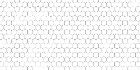 Abstract design element with geometric background of hexagons shape pattern. White and grey hexagon background. Realistic abstract honeycomb background. Vector illustration