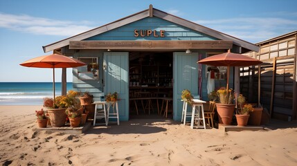 surf station on the beach