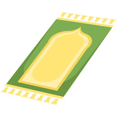 Prayer Mat Elements of Eid al-Adha Illustration