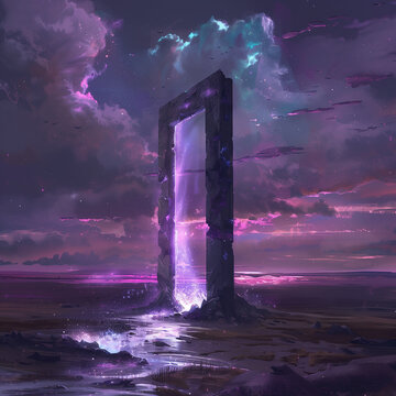 Interdimensional Portal Icon in the Style of Alternate Realities: A Conceptual Design