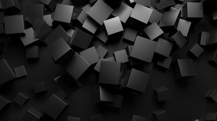 "Abstract Cube Array: A Dark Geometric Background"