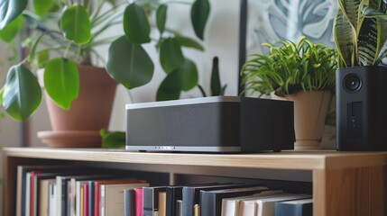A sleek and stylish wireless speaker that delivers powerful sound
