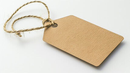 an empty tag on white background