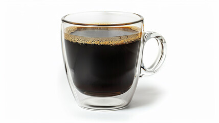 glass cup with black coffee