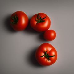 Tomato isolate, Fresh tomatoes, Red tomatoes