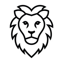 Lion head line icon, outline vector sign, linear pictogram isolated on white. Symbol, logo