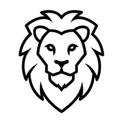 Lion head line icon, outline vector sign, linear pictogram isolated on white. Symbol, logo