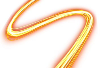 cyberpunk light trails effect on transparent background