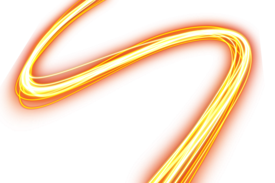 cyberpunk light trails effect on transparent background