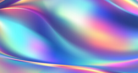 Abstract iridescent holographic background. Holographic foil texture.