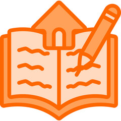 Homework Dual Tone Icon Design Vector