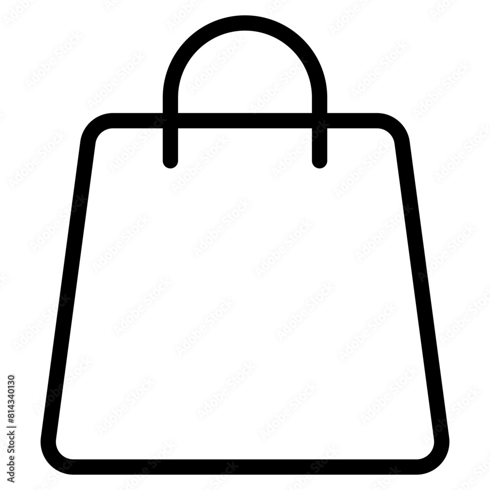 Sticker shopping bag icon