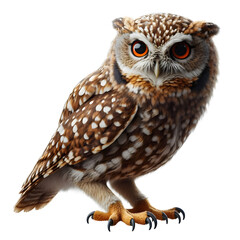 Naklejka premium an owl standing, transparent background, animal set