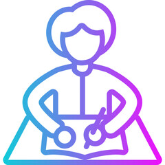 Study Gradient Icon Design Vector