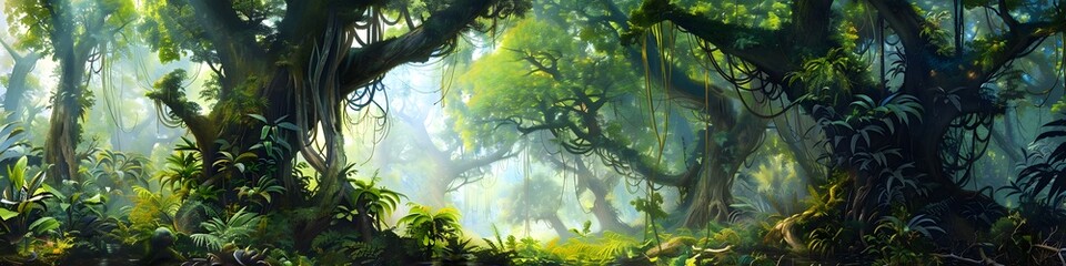 Obraz premium deep forest background