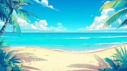 Stunning coastal view of tropical beach at dusk