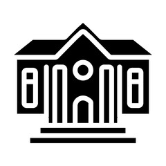 University Solid Icon Design Vector