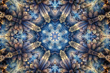 Fototapeta premium Symmetrical patterns with mirrored elements.