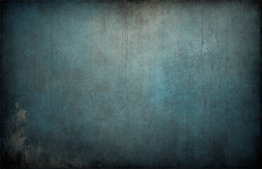 A stylistic rendering of a grunge grey blue background, with a vintage and distressed feel, Generative AI