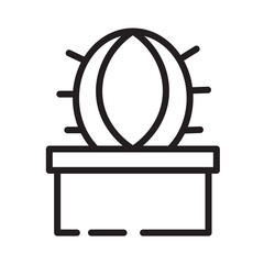 Cactus Garden Plant Line Icon