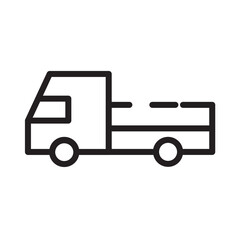 Car Truck Transport Line Icon