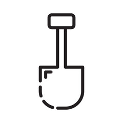 Planting Shovel Tool Line Icon