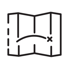 Bandits Map Pirate Line Icon