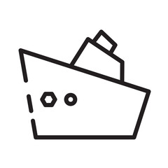 Beach Bigship Ferry Line Icon