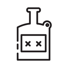 Bottle Rum Alcohol Line Icon